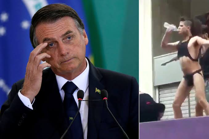 Carnaval Bolsonaro sem harmonia; evolução; enredo; mas com adereços, alegorias, fantasias, mestre-sala; porta-bandeira; bateria e comissão de frente ?