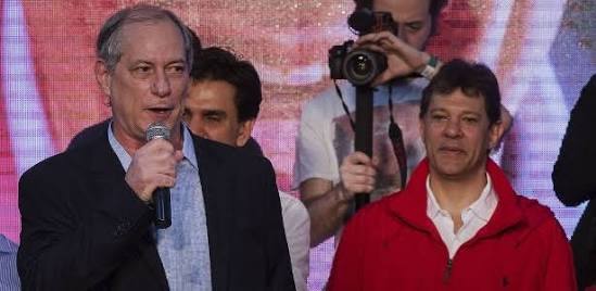 Espécie de ducha fria na candidatura de Ciro (PDT) e de Fernando Haddad (PT)