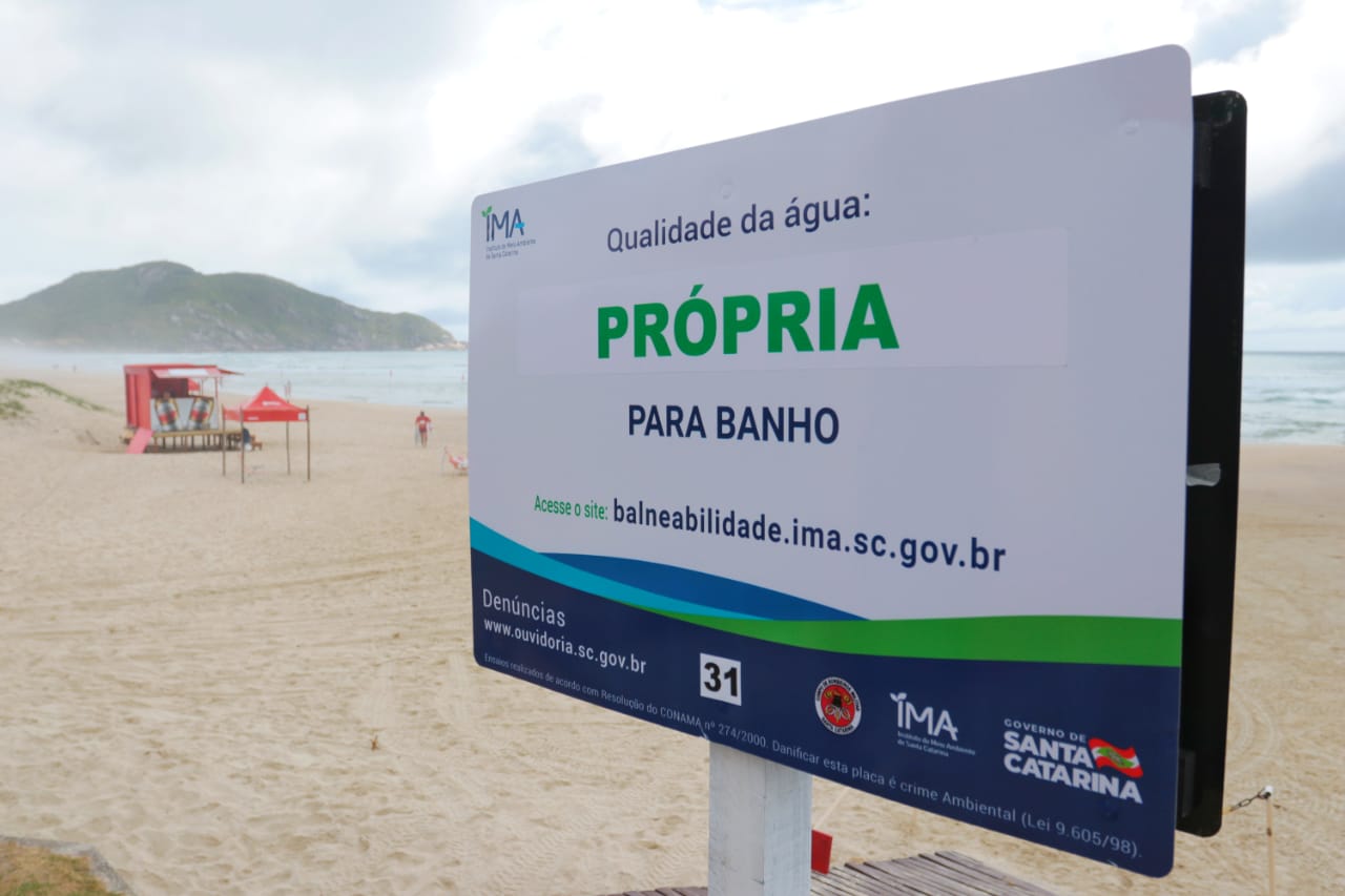 IMA LANÇA NOVAS PLACAS DE BALNEABILIDADE EM SANTA CATARINA