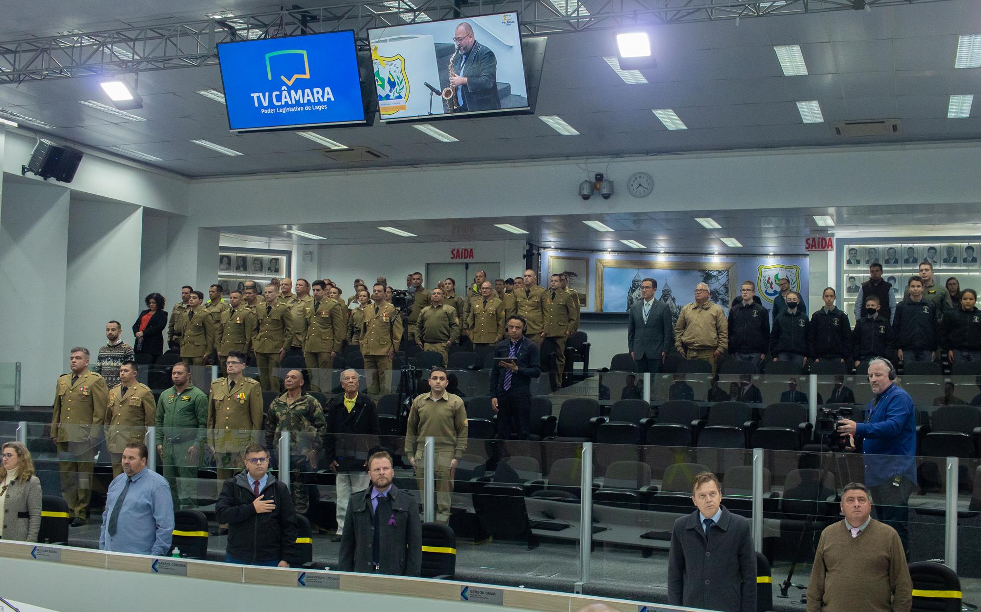 PMSC RECEBE EM LAGES (SC),  HOMENAGEM PELOS 187 ANOS