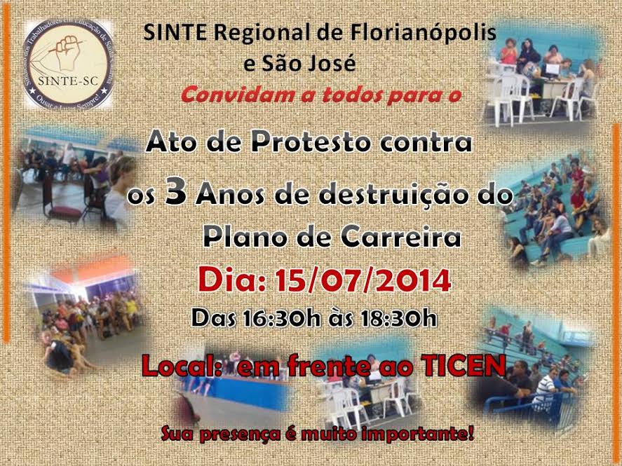 Magistério de SC protesta contra Governo