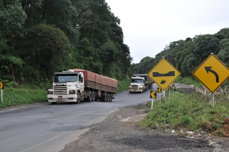 Rodovias precárias em SC