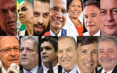 Candidatos definidos em convenções na corrida à presidência da República nas eleições de 2018