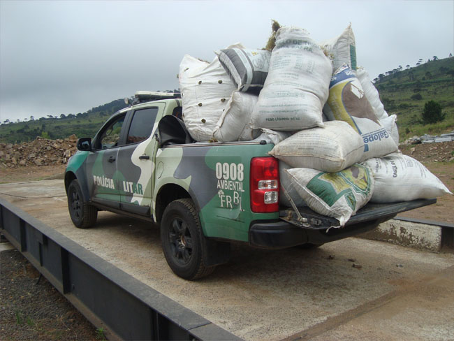 180 quilos de Musgo apreendido na Serra Catarinense