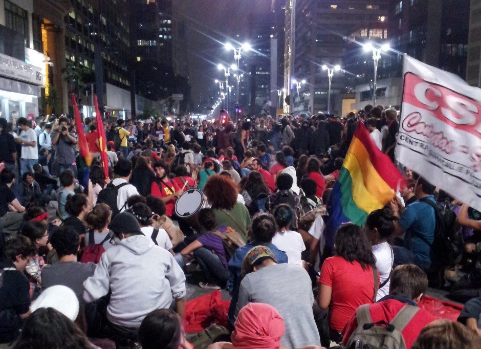 Manifestação no Brasil contra Copa