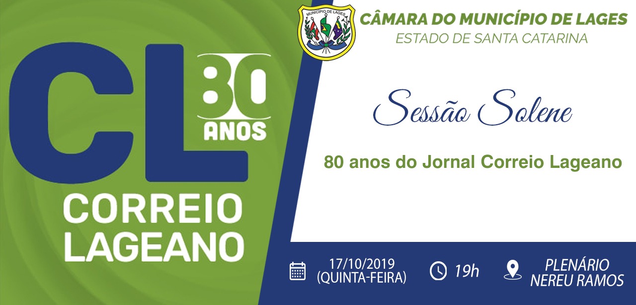 Correio Lageano recebe homenagem pelos 80 Anos 